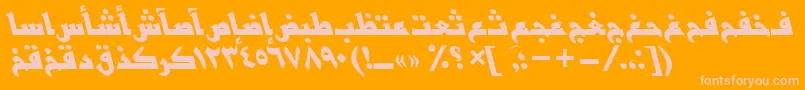 BasrattBolditalic Font – Pink Fonts on Orange Background