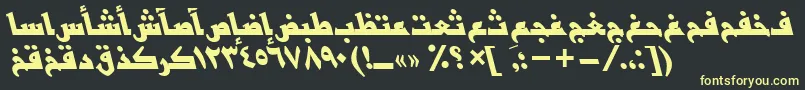 BasrattBolditalic Font – Yellow Fonts on Black Background