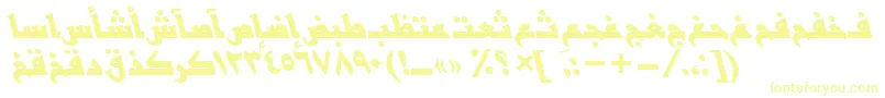BasrattBolditalic Font – Yellow Fonts on White Background