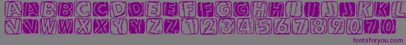 Linocapsa Font – Purple Fonts on Gray Background