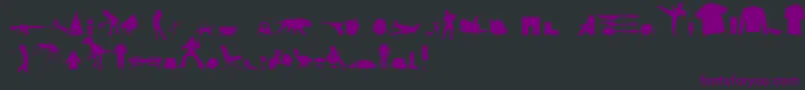 MixedSilhouettesFreeVol4 Font – Purple Fonts on Black Background