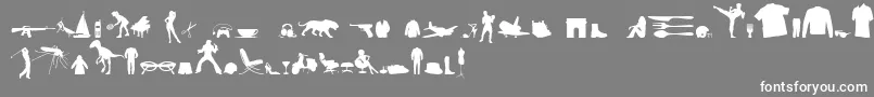 MixedSilhouettesFreeVol4 Font – White Fonts on Gray Background