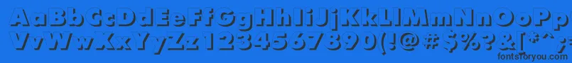 Futurisxshadowctt Font – Black Fonts on Blue Background