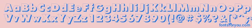 Futurisxshadowctt Font – Blue Fonts on Pink Background