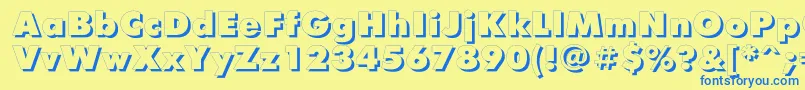 Futurisxshadowctt Font – Blue Fonts on Yellow Background