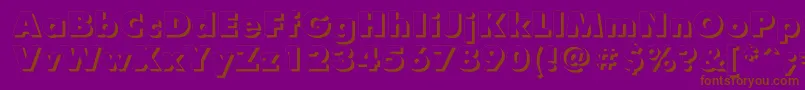 Futurisxshadowctt Font – Brown Fonts on Purple Background