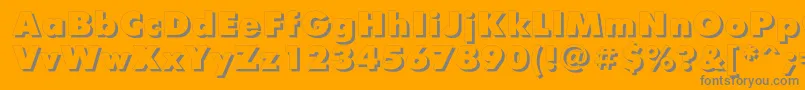 Futurisxshadowctt Font – Gray Fonts on Orange Background