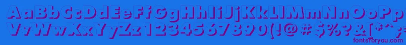 Futurisxshadowctt Font – Purple Fonts on Blue Background