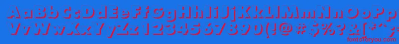 fuente Futurisxshadowctt – Fuentes Rojas Sobre Fondo Azul