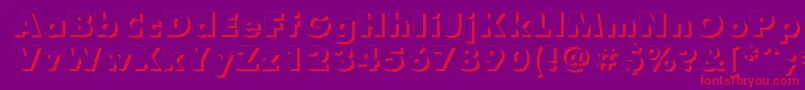 Futurisxshadowctt-Schriftart – Rote Schriften auf violettem Hintergrund