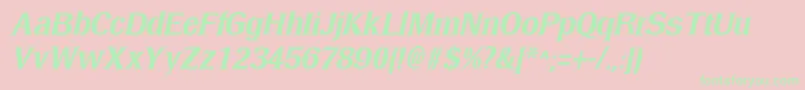 DresselmediumItalic Font – Green Fonts on Pink Background