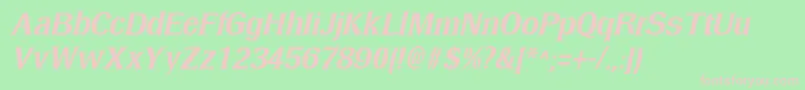 DresselmediumItalic Font – Pink Fonts on Green Background