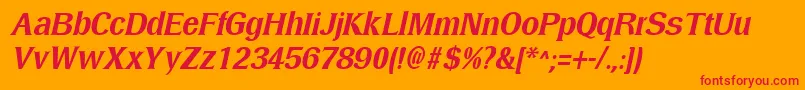 fuente DresselmediumItalic – Fuentes Rojas Sobre Fondo Naranja