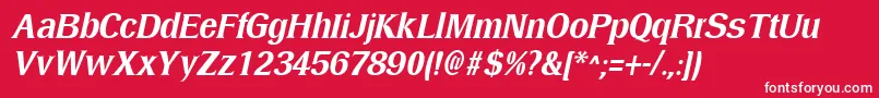 DresselmediumItalic Font – White Fonts on Red Background