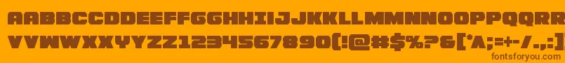 Bummercond Font – Brown Fonts on Orange Background
