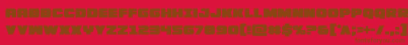 Bummercond Font – Brown Fonts on Red Background