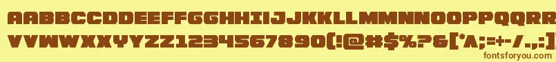 Bummercond Font – Brown Fonts on Yellow Background