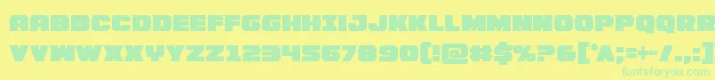Bummercond-fontti – vihreät fontit keltaisella taustalla