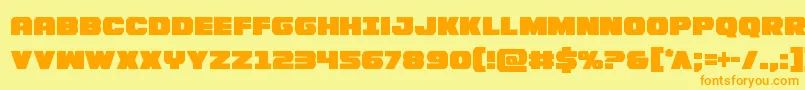 Bummercond Font – Orange Fonts on Yellow Background