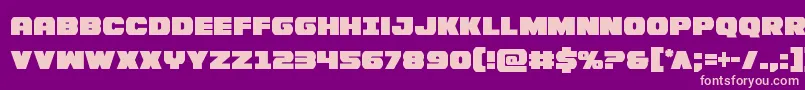 Bummercond Font – Pink Fonts on Purple Background