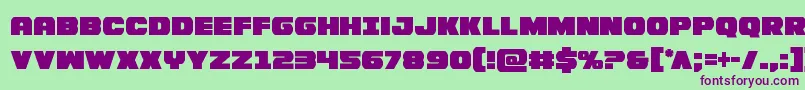 Bummercond Font – Purple Fonts on Green Background