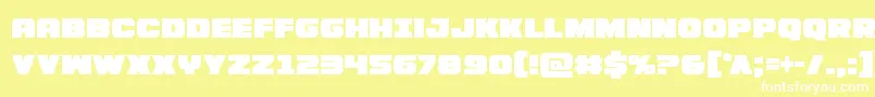 Bummercond Font – White Fonts on Yellow Background