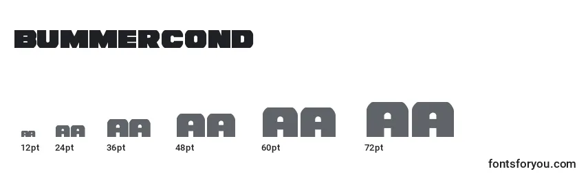 Размеры шрифта Bummercond