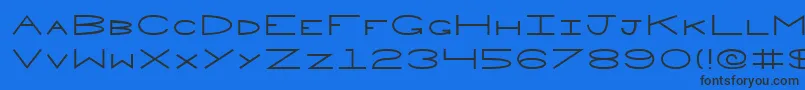 Penne Font – Black Fonts on Blue Background