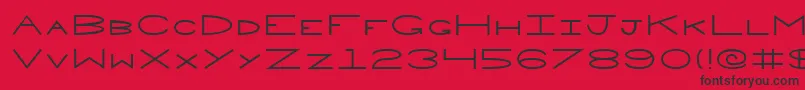 Penne Font – Black Fonts on Red Background