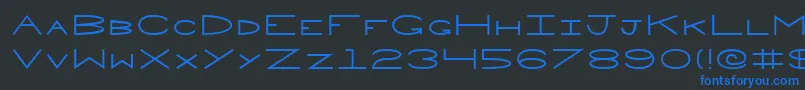 Weitere Informationen zur Penne-Schriftart Penne-Schriftart – Blaue Schriften auf schwarzem Hintergrund