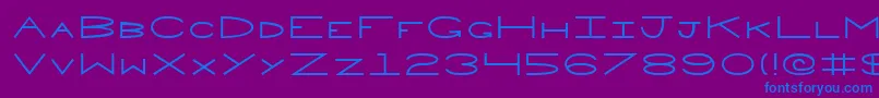 Penne Font – Blue Fonts on Purple Background