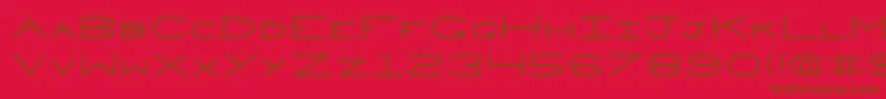 Penne Font – Brown Fonts on Red Background
