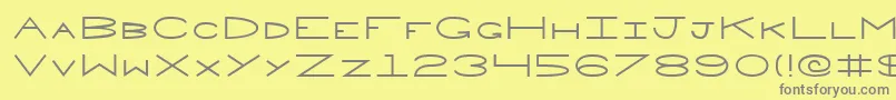 Penne Font – Gray Fonts on Yellow Background