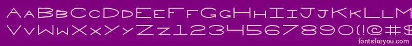 Penne-fontti – vaaleanpunaiset fontit violetilla taustalla