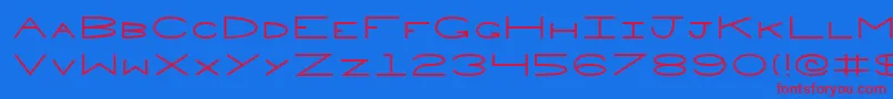 Penne Font – Red Fonts on Blue Background