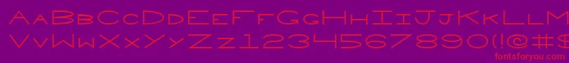フォントPenne – 紫の背景に赤い文字
