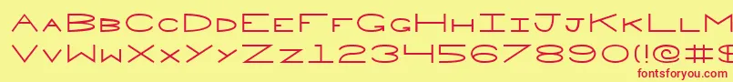 Penne Font – Red Fonts on Yellow Background