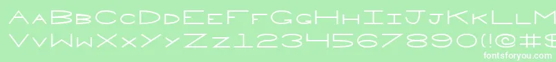Penne Font – White Fonts on Green Background