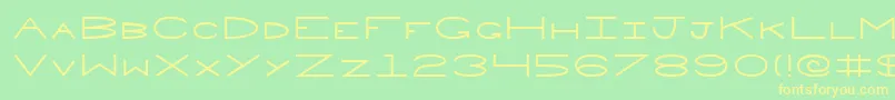 Penne Font – Yellow Fonts on Green Background