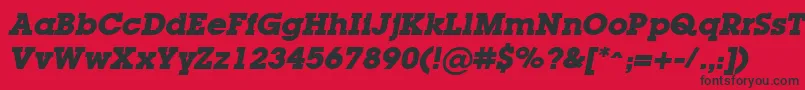 LugaBoldOblique Font – Black Fonts on Red Background