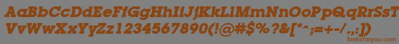 LugaBoldOblique Font – Brown Fonts on Gray Background