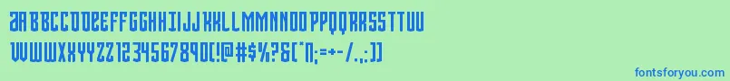 Viceroy-Schriftart – Blaue Schriften auf grünem Hintergrund