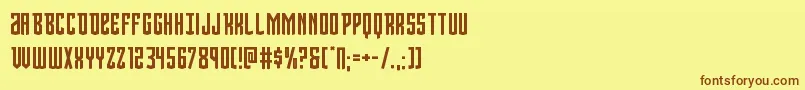 Fonte Viceroy – fontes marrons em um fundo amarelo