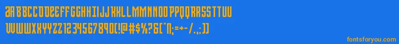 Viceroy-Schriftart – Orangefarbene Schriften auf blauem Hintergrund