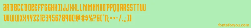 Viceroy-Schriftart – Orangefarbene Schriften auf grünem Hintergrund