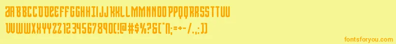 Viceroy-fontti – oranssit fontit keltaisella taustalla