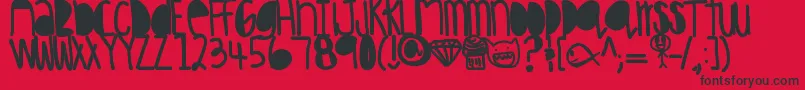 Police Hakunamatata – polices noires sur fond rouge