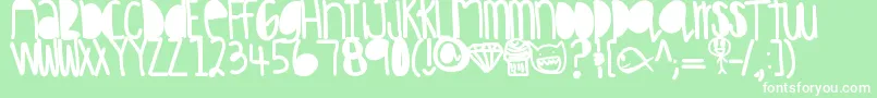 Hakunamatata Font – White Fonts on Green Background