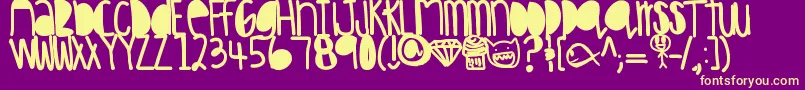 Hakunamatata Font – Yellow Fonts on Purple Background