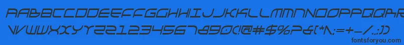 Galgabci Font – Black Fonts on Blue Background